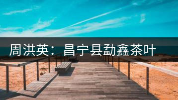 周洪英:昌寧縣勐鑫茶葉有限公司董事長(zhǎng)