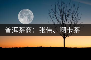 普洱茶商：張偉、啊卡茶葉有限責(zé)任公司總經(jīng)理