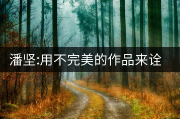 潘堅:用不完美的作品來詮釋完美