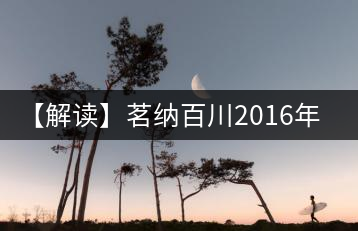 【解讀】茗納百川2016年深山古樹·易武正山(生)