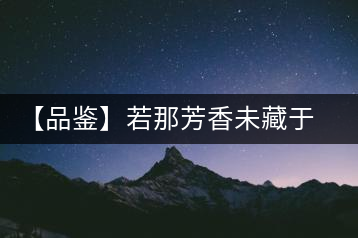 【品鑒】若那芳香未藏于樟野，怎會這般獨(dú)具韻味？