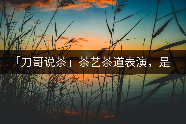 「刀哥說茶」茶藝茶道表演，是裝還是文化？