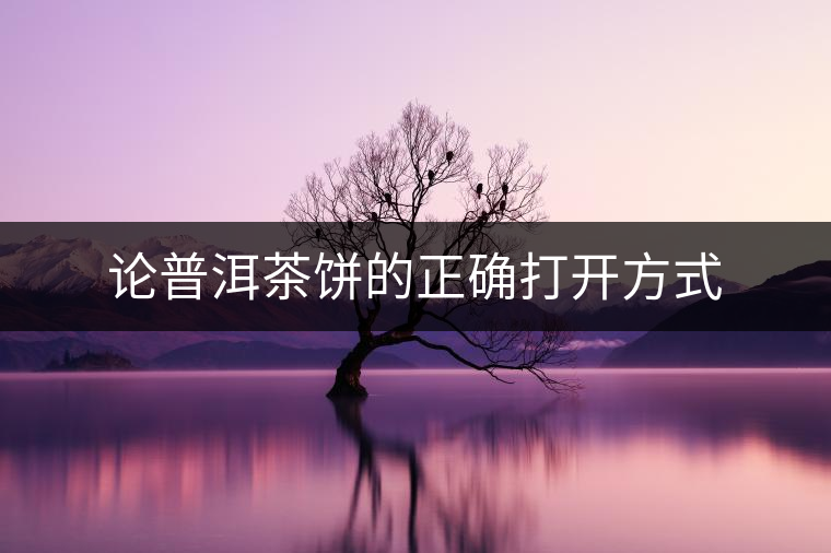 論普洱茶餅的正確打開方式 論普洱茶餅的正確打開方式