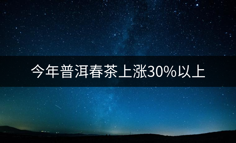 今年普洱春茶上漲30%以上 今年普洱春茶上漲30%以上