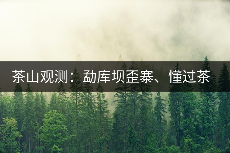 茶山觀測：勐庫壩歪寨、懂過茶山、大戶寨等茶山的生態(tài)指數(shù)