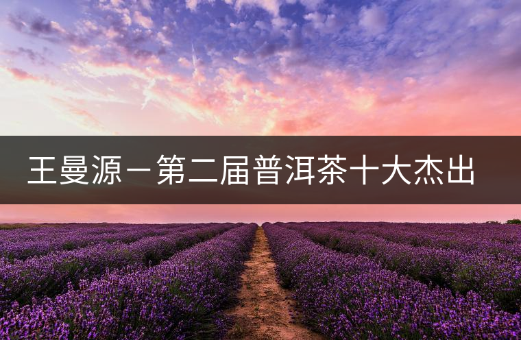 王曼源－第二屆普洱茶十大杰出人物介紹