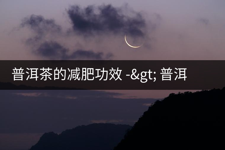 普洱茶的減肥功效 -> 普洱茶瘦身知識(shí)盤(pán)點(diǎn)