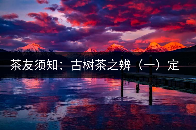 茶友須知:古樹(shù)茶之辨(一)定義厘清 茶友須知:古樹(shù)茶之辨(一)定義厘清