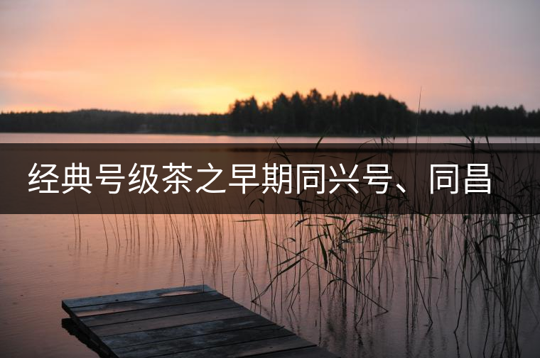 經(jīng)典號級茶之早期同興號、同昌黃記老圓茶