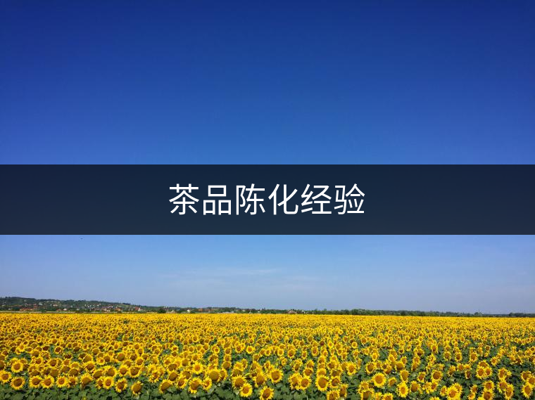 茶品陳化經(jīng)驗(yàn)