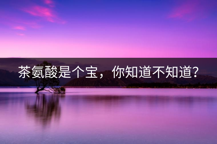 茶氨酸是個寶，你知道不知道？