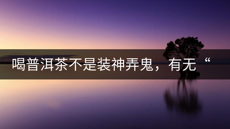 喝普洱茶不是裝神弄鬼，有無(wú)“茶氣”不要盲目崇拜