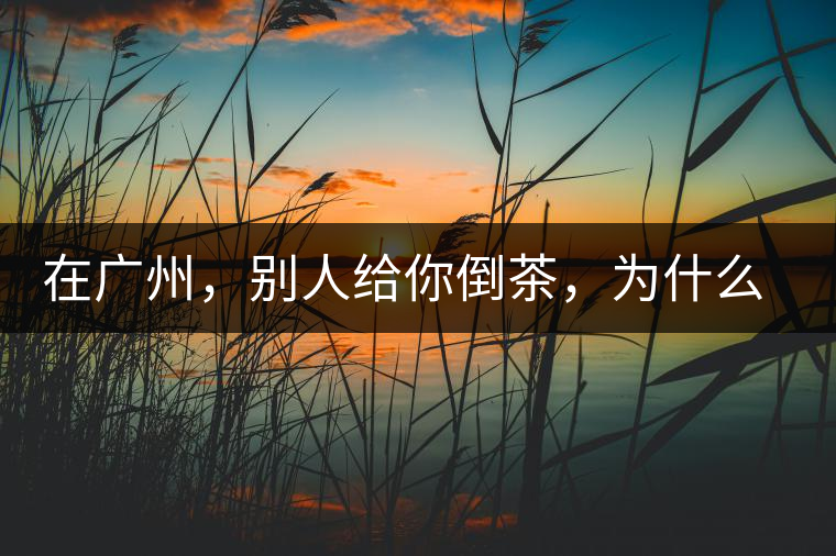 在廣州，別人給你倒茶，為什么要敲三下桌面？不懂別亂敲！