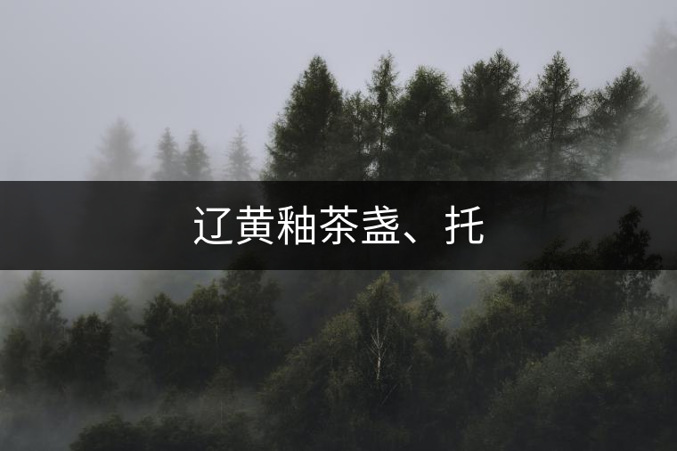 遼黃釉茶盞、托