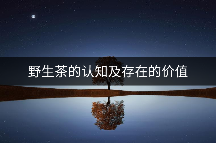 野生茶的認(rèn)知及存在的價(jià)值