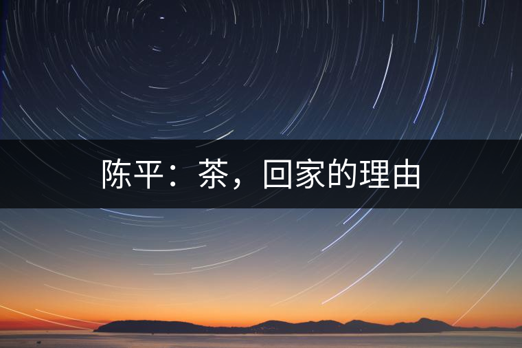 陳平：茶，回家的理由