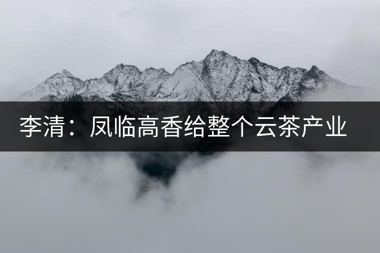 李清:鳳臨高香給整個(gè)云茶產(chǎn)業(yè)做廣告 李清:鳳臨高香給整個(gè)云茶產(chǎn)業(yè)做廣告