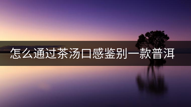 怎么通過茶湯口感鑒別一款普洱茶的優(yōu)與劣？