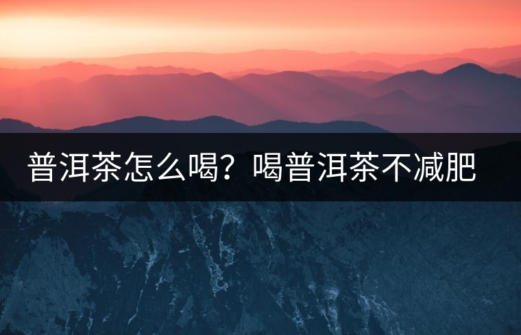 普洱茶怎么喝？喝普洱茶不減肥是為什么呢？喝普洱茶減肥要注意什么？