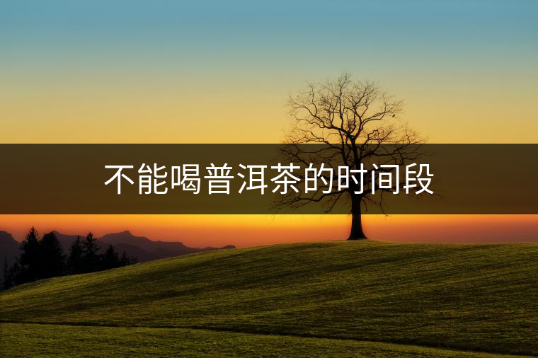 不能喝普洱茶的時間段