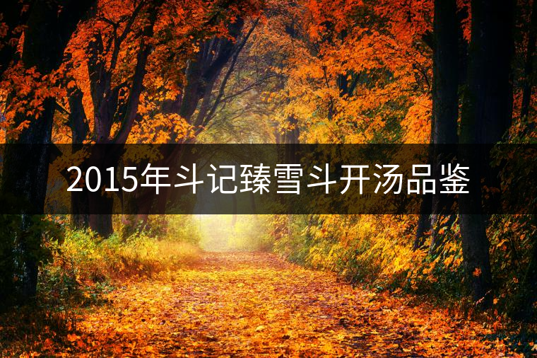 2015年斗記臻雪斗開湯品鑒