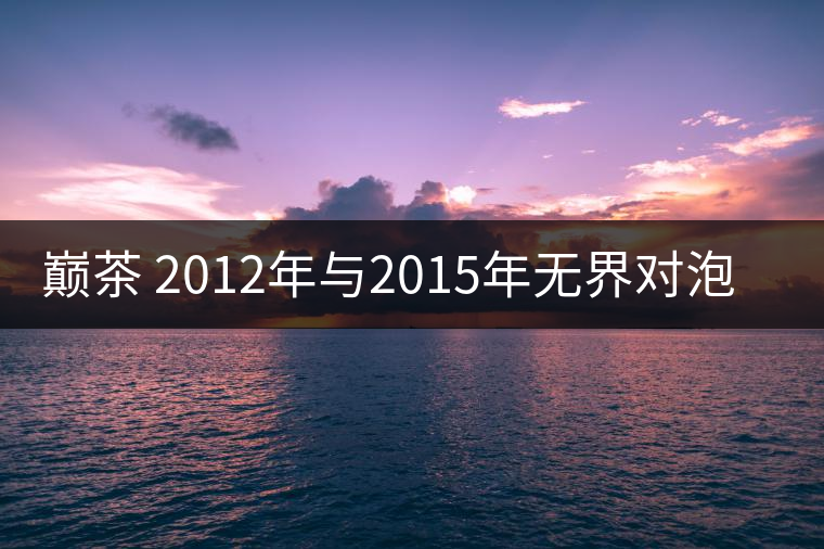 巔茶 2012年與2015年無界對泡啟示錄！