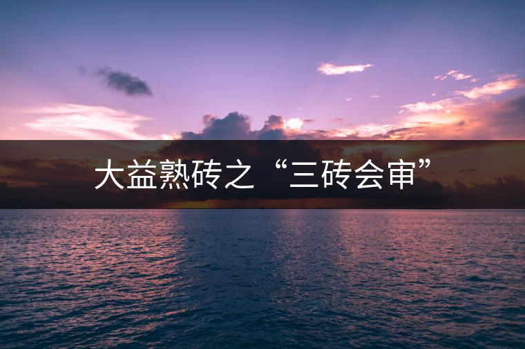 大益熟磚之“三磚會審”