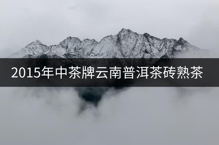 2015年中茶牌云南普洱茶磚熟茶上市