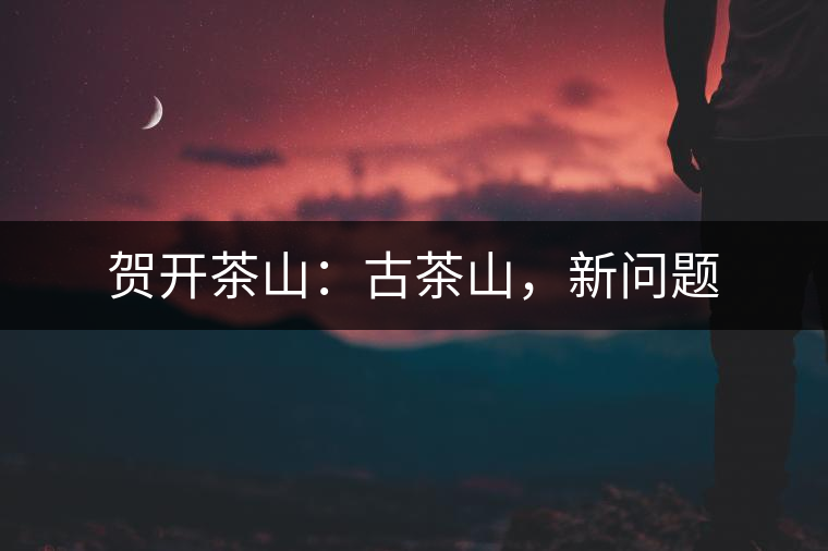 賀開(kāi)茶山：古茶山，新問(wèn)題