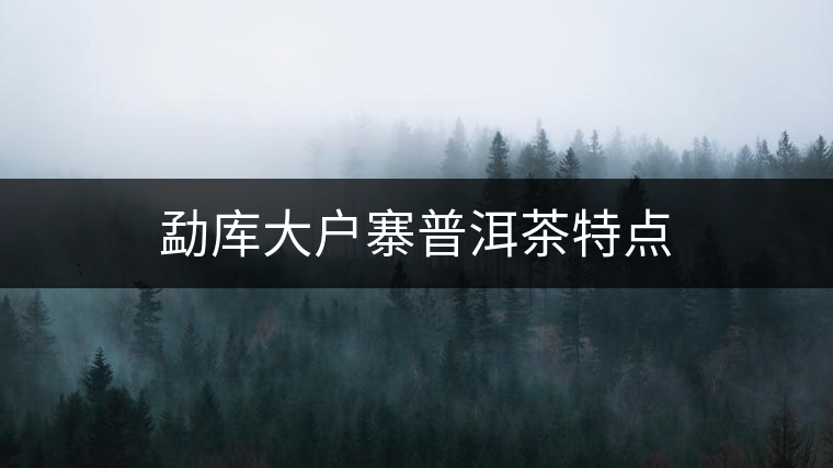 勐庫大戶寨普洱茶特點(diǎn) 勐庫大戶寨普洱茶特點(diǎn)