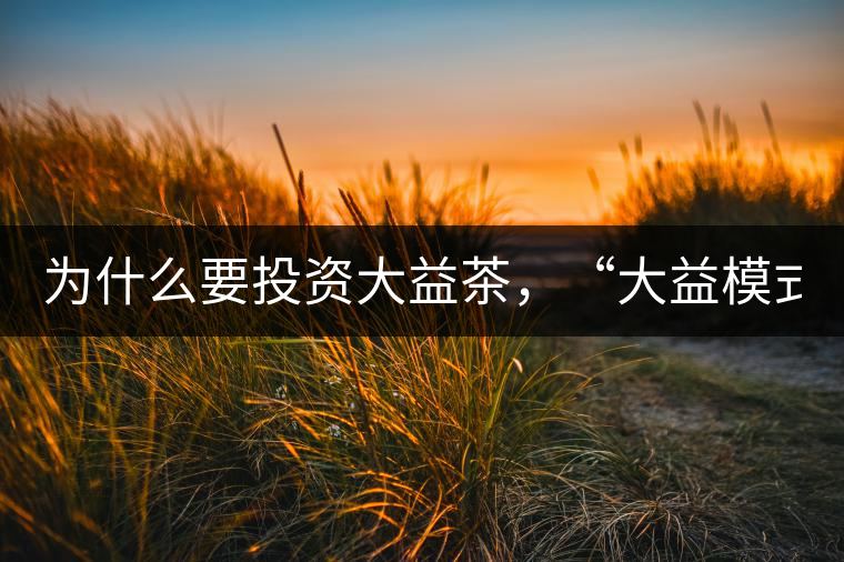 為什么要投資大益茶，“大益模式”告訴你！