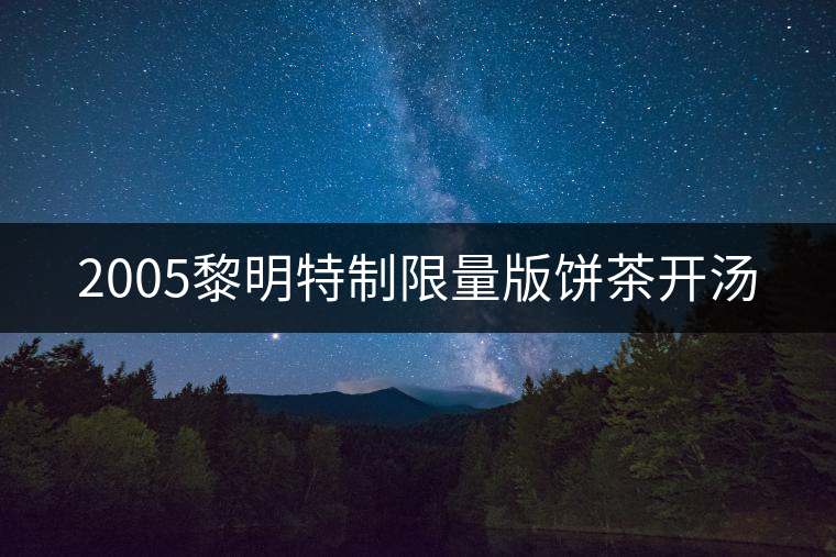 2005黎明特制限量版餅茶開(kāi)湯 2005黎明特制限量版餅茶開(kāi)湯