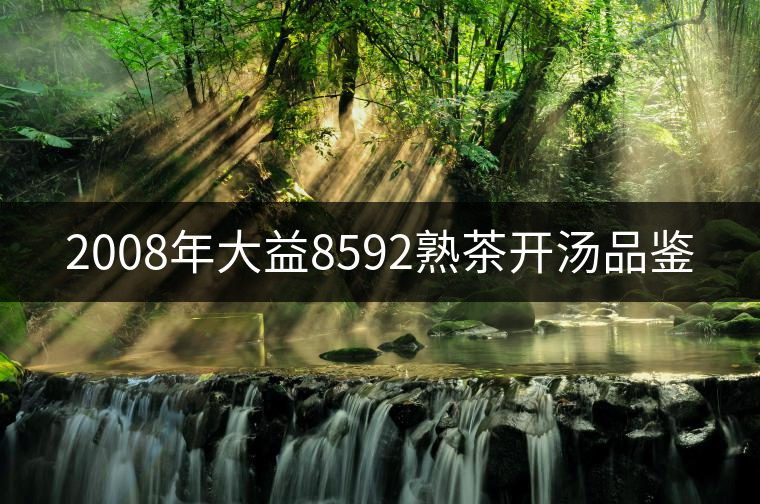 2008年大益8592熟茶開(kāi)湯品鑒 2008年大益8592熟茶開(kāi)湯品鑒