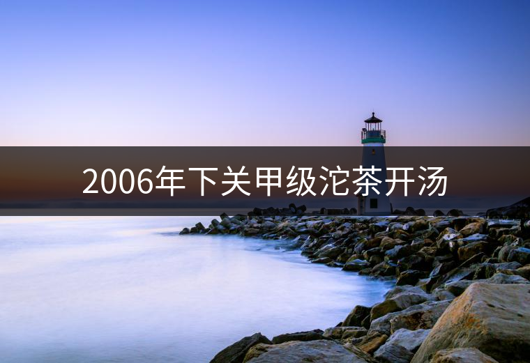 2006年下關(guān)甲級(jí)沱茶開湯 2006年下關(guān)甲級(jí)沱茶開湯