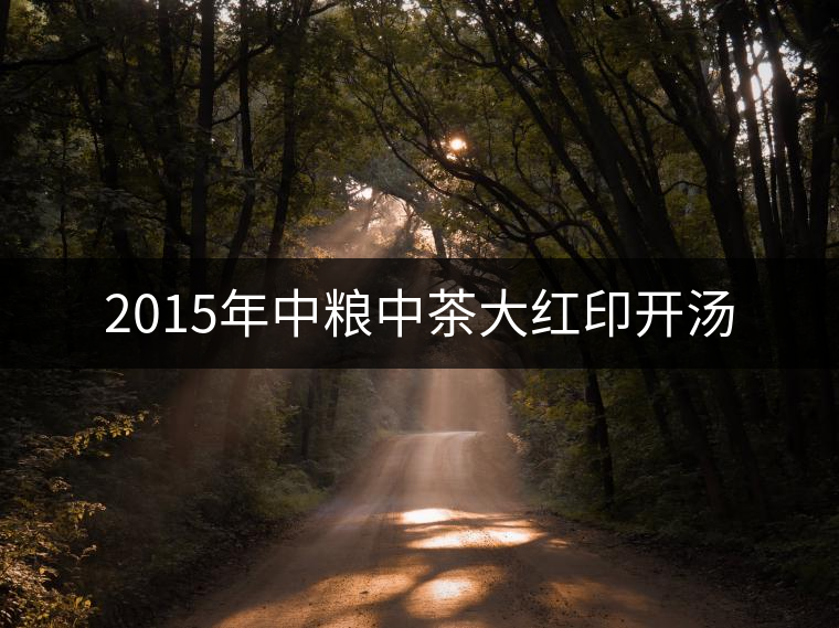 2015年中糧中茶大紅印開(kāi)湯
