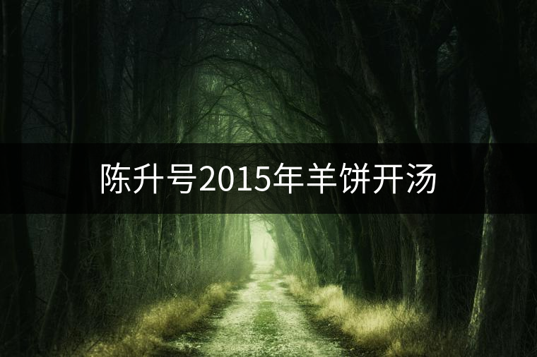 陳升號2015年羊餅開湯 陳升號2015年羊餅開湯