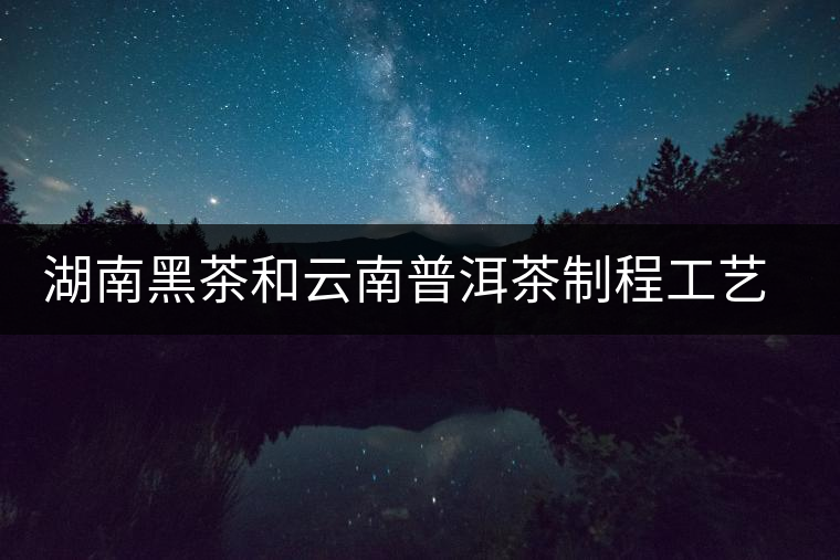 湖南黑茶和云南普洱茶制程工藝對(duì)比