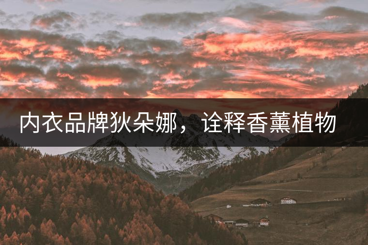 內(nèi)衣品牌狄朵娜，詮釋香薰植物精油內(nèi)衣新潮流！