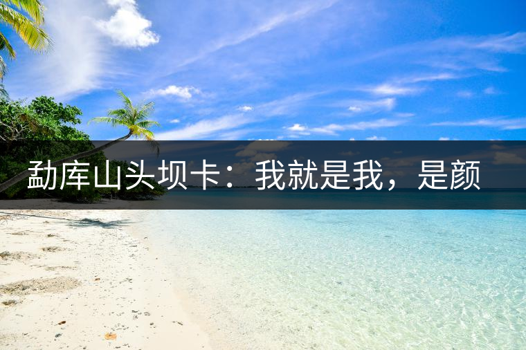 勐庫山頭壩卡：我就是我，是顏色不一樣的煙火