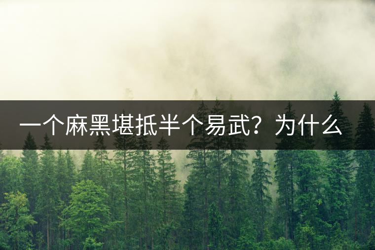 一個(gè)麻黑堪抵半個(gè)易武？為什么這么好喝？