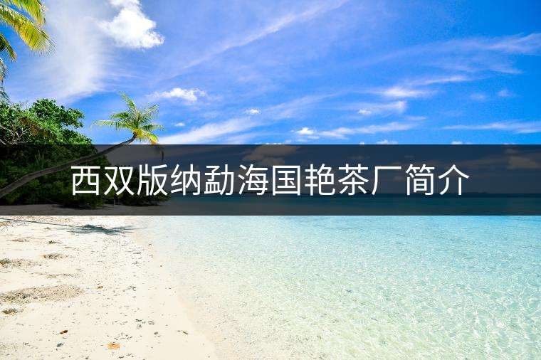 西雙版納勐海國艷茶廠簡介