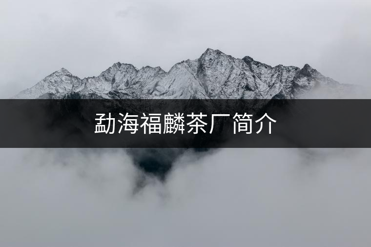 勐海福麟茶廠簡(jiǎn)介 勐海福麟茶廠簡(jiǎn)介