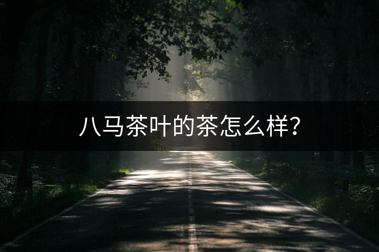 八馬茶葉的茶怎么樣？