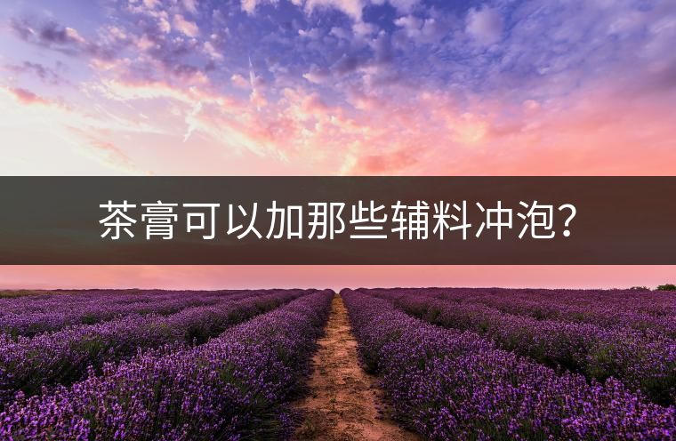 茶膏可以加那些輔料沖泡？