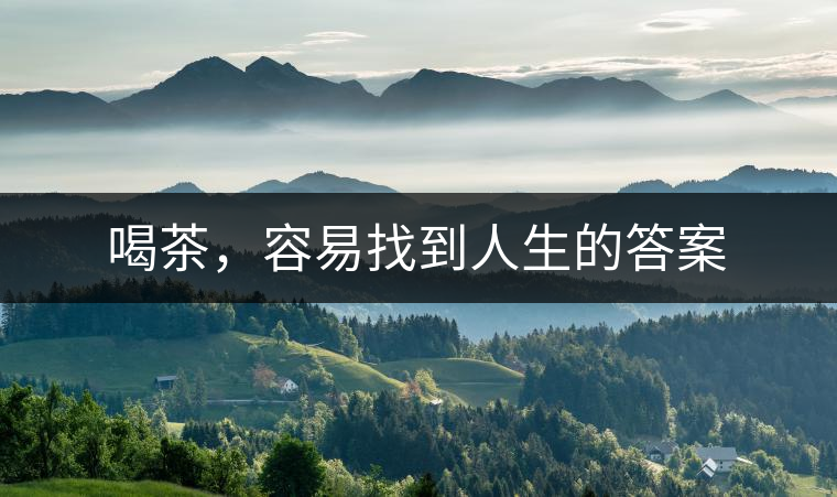 喝茶，容易找到人生的答案