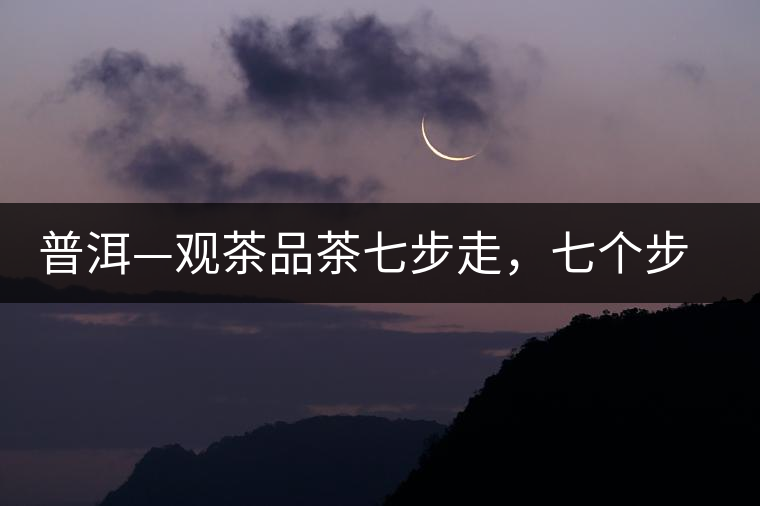 普洱—觀茶品茶七步走，七個(gè)步驟，喝懂普洱茶