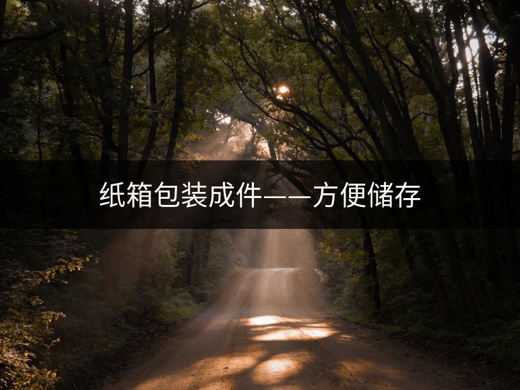 紙箱包裝成件——方便儲(chǔ)存