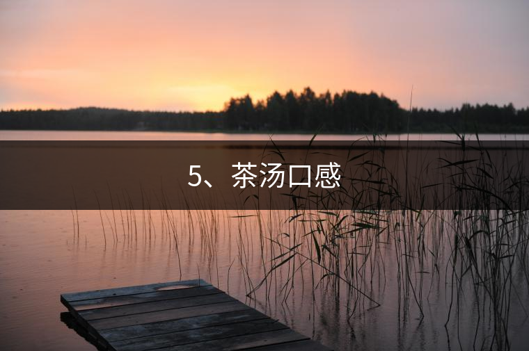 5、茶湯口感