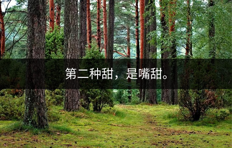 第二種甜，是嘴甜。